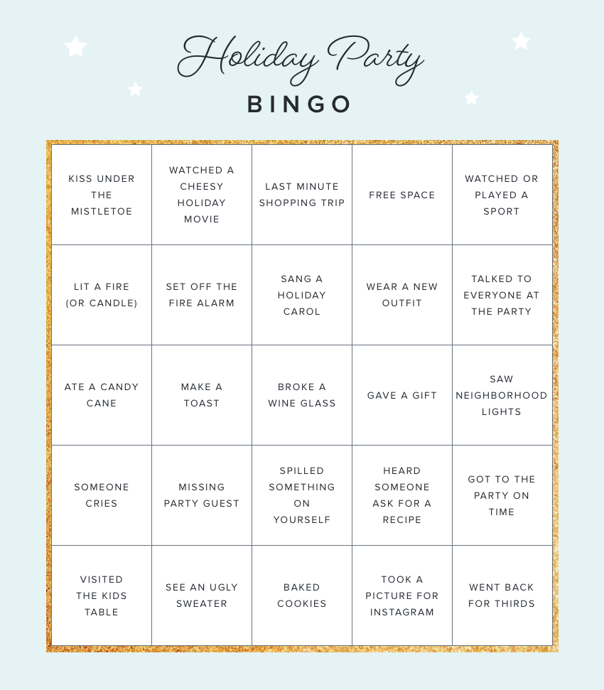 Printable Bingo Cards for Your Next Holiday Party The Hutch