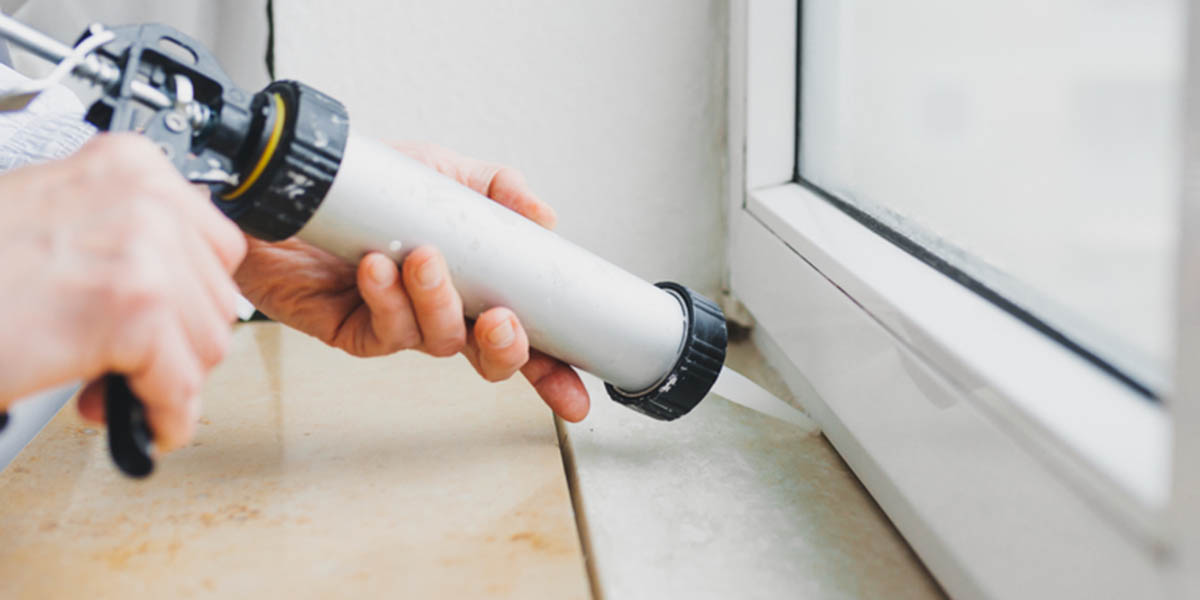 Caulking and sealing windows