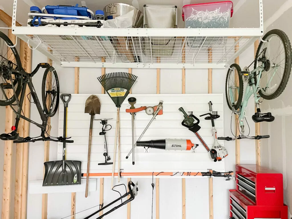 an organized garage