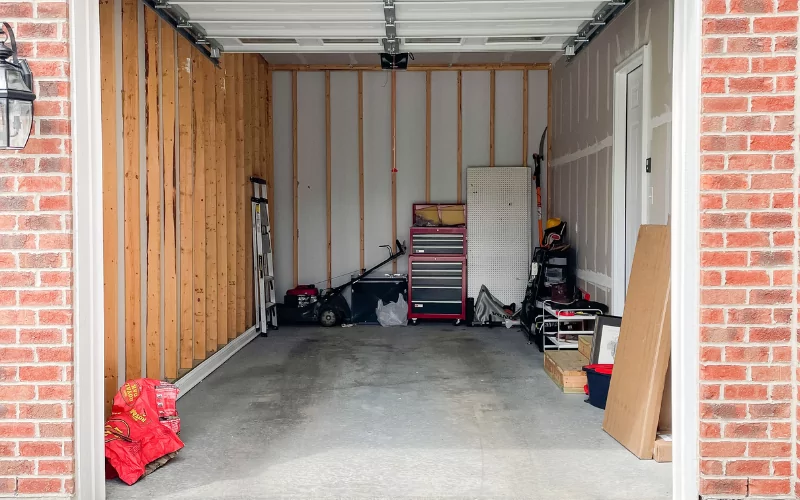 a garage filled with tools