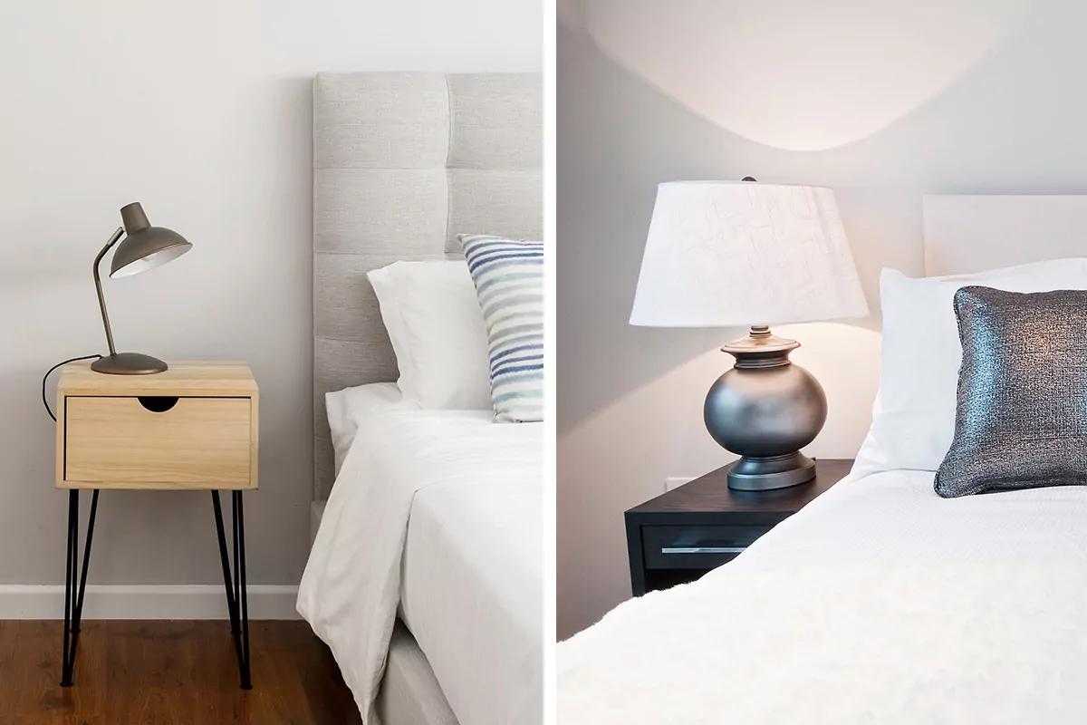 Nightstand higher outlet than bed